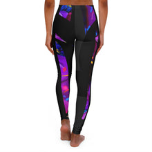 Load image into Gallery viewer, Floral Nightfall Leggings — Purple & Blue Abstract Floral Print