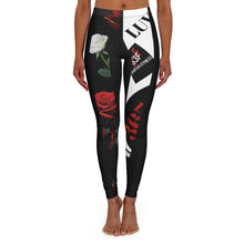 Load image into Gallery viewer, Roses & Love Graphic Leggings — Women's Floral Valentine Print