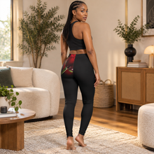 Load image into Gallery viewer, Roses & Love Graphic Leggings — Women's Floral Valentine Print