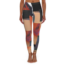 Load image into Gallery viewer, Abstract Colorblock Leggings — Artistic Patchwork Womens Yoga Leggings